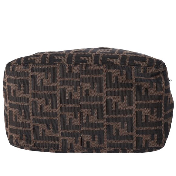 FENDI Zucca Handbag Dark Brown Brown Jacquard Leather - Picture 5 of 7
